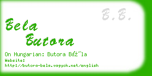 bela butora business card